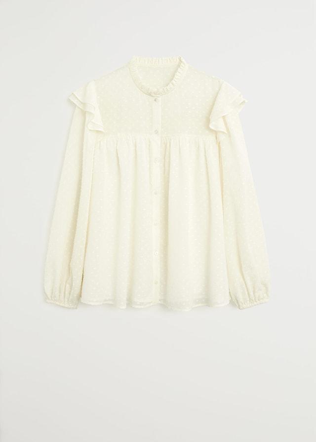 Ruffled embroidered blouse - Laurel Morgan