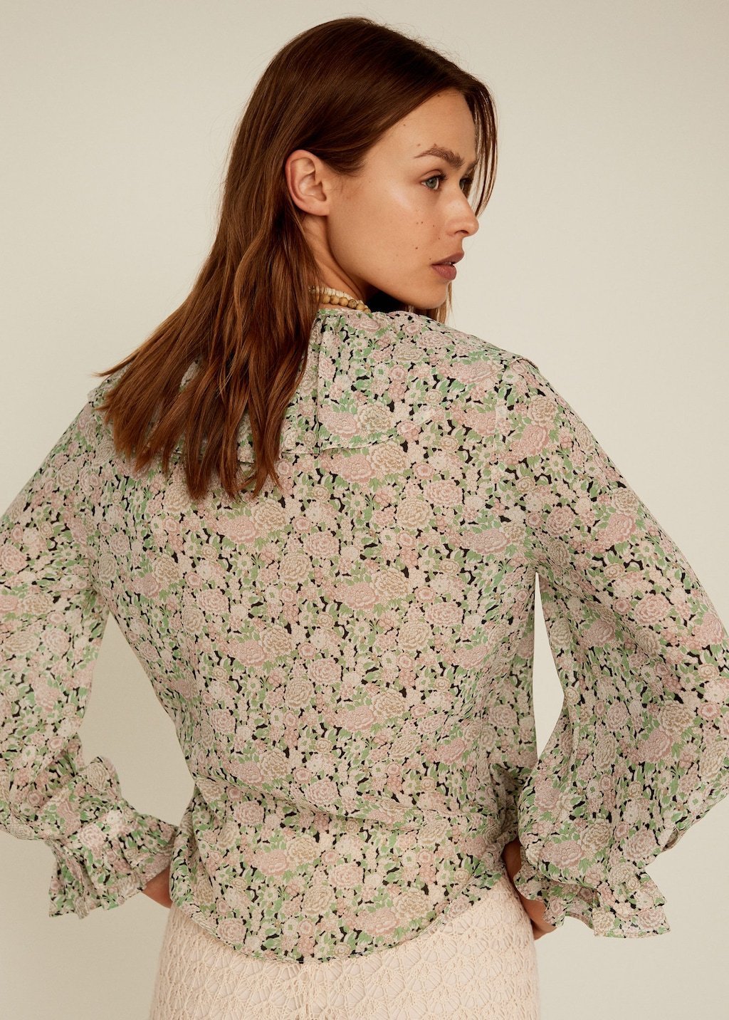 Ruffled floral blouse - Laurel Morgan