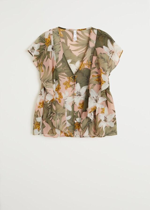 Ruffled floral blouse - Laurel Morgan