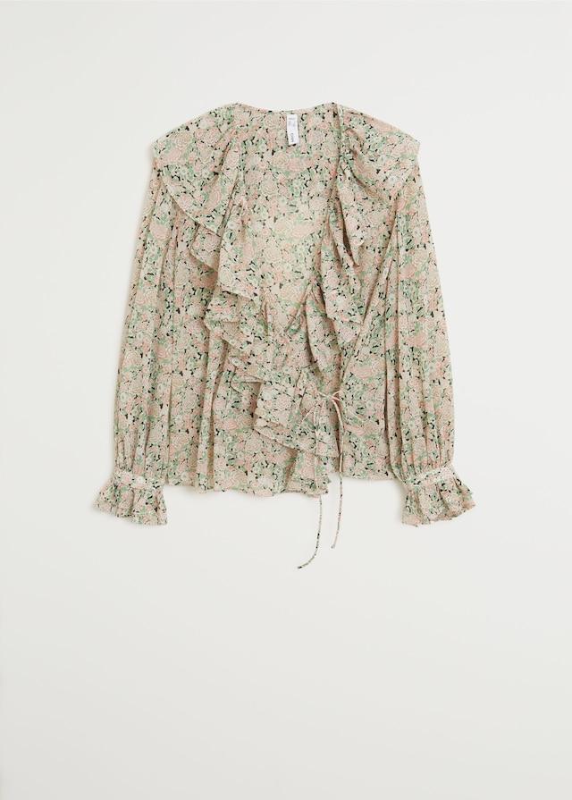 Ruffled floral blouse - Laurel Morgan