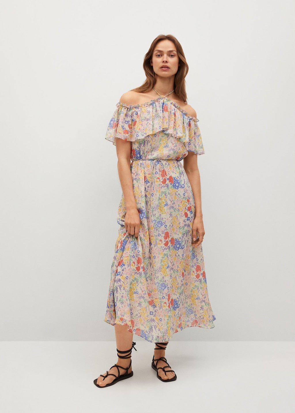 Ruffled floral dress - Laurel Morgan