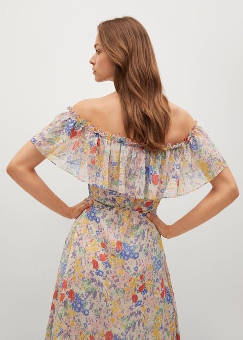 Ruffled floral dress - Laurel Morgan