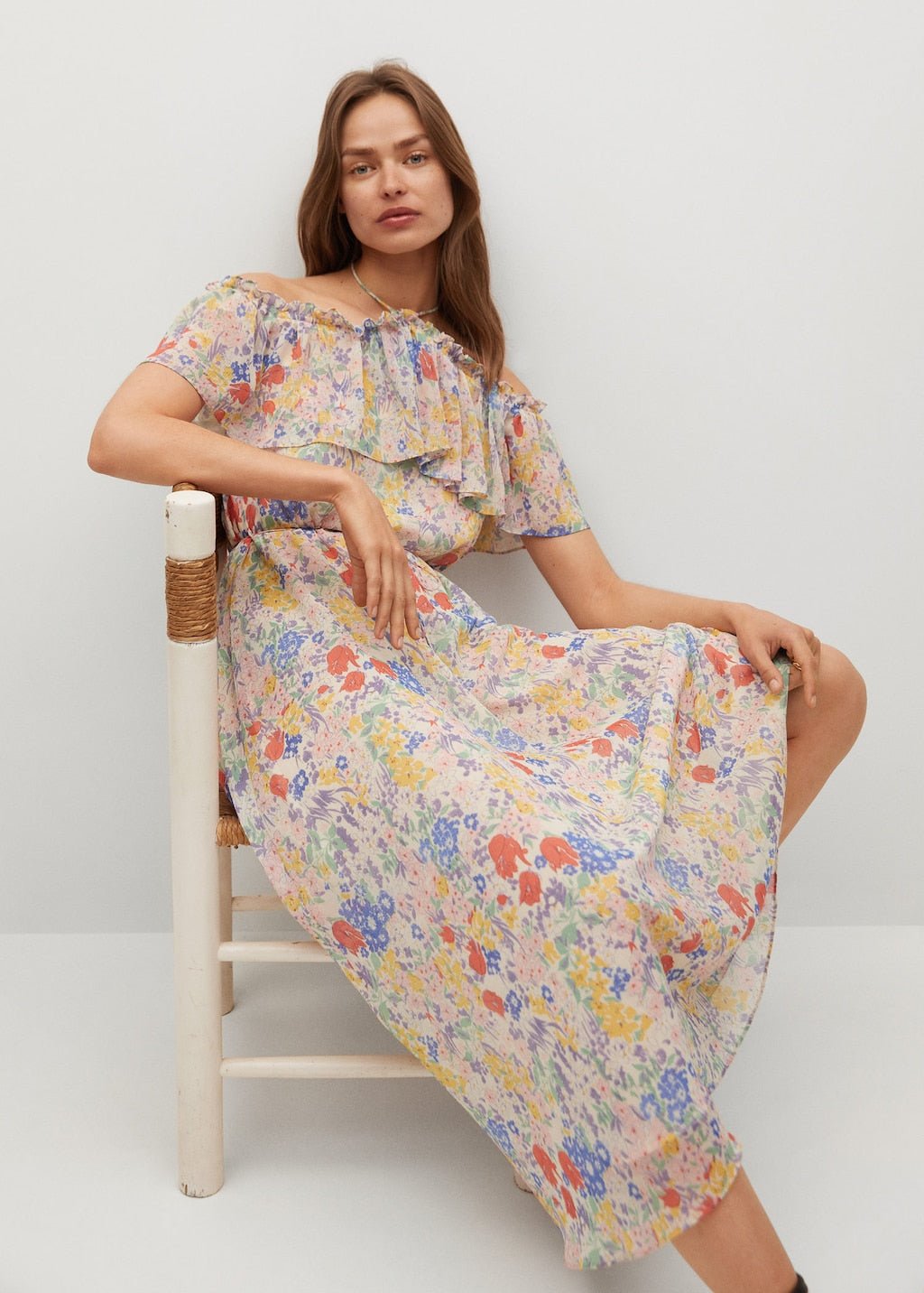 Ruffled floral dress - Laurel Morgan