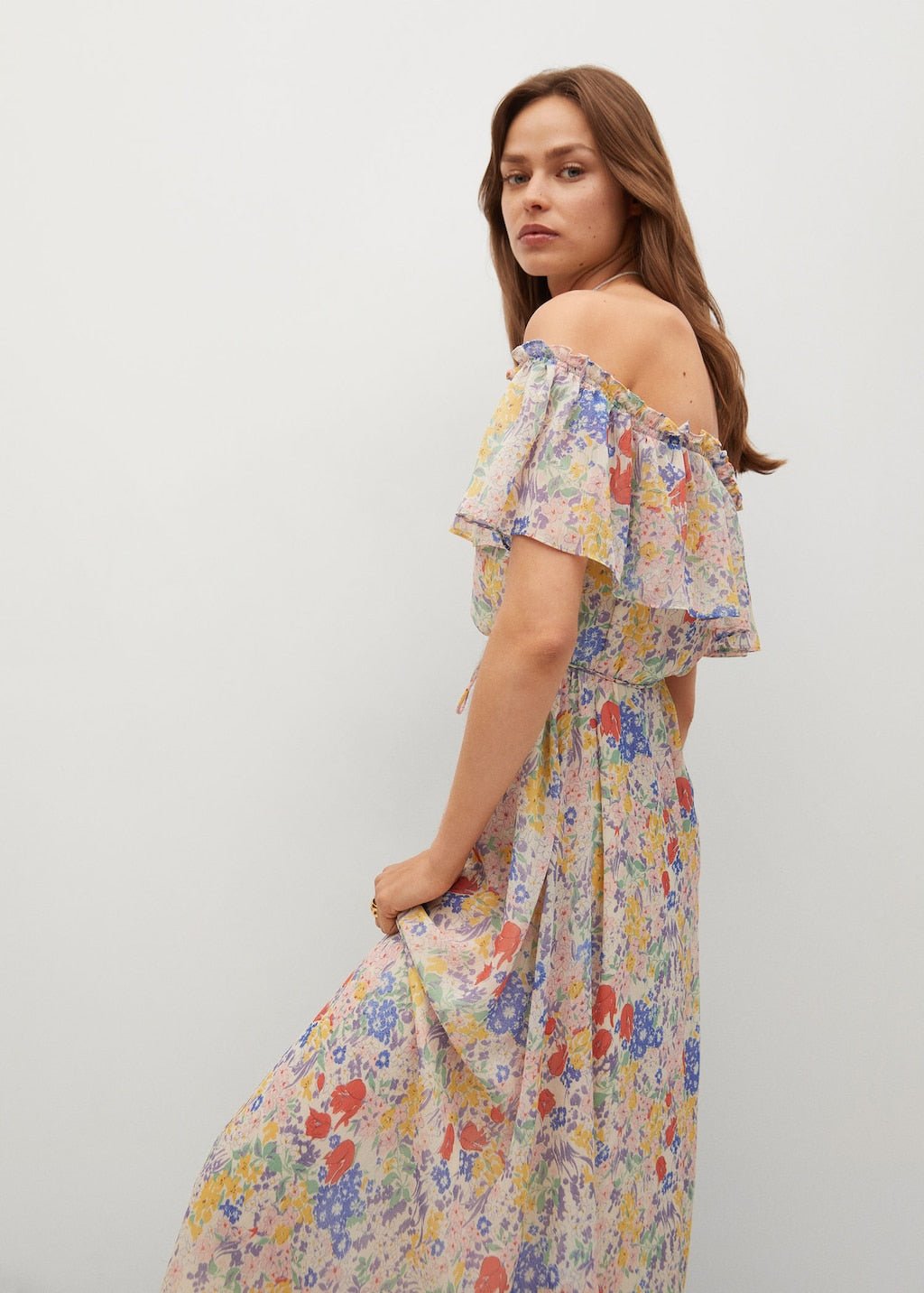 Ruffled floral dress - Laurel Morgan