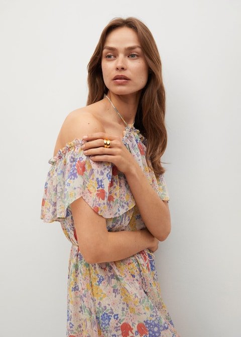 Ruffled floral dress - Laurel Morgan