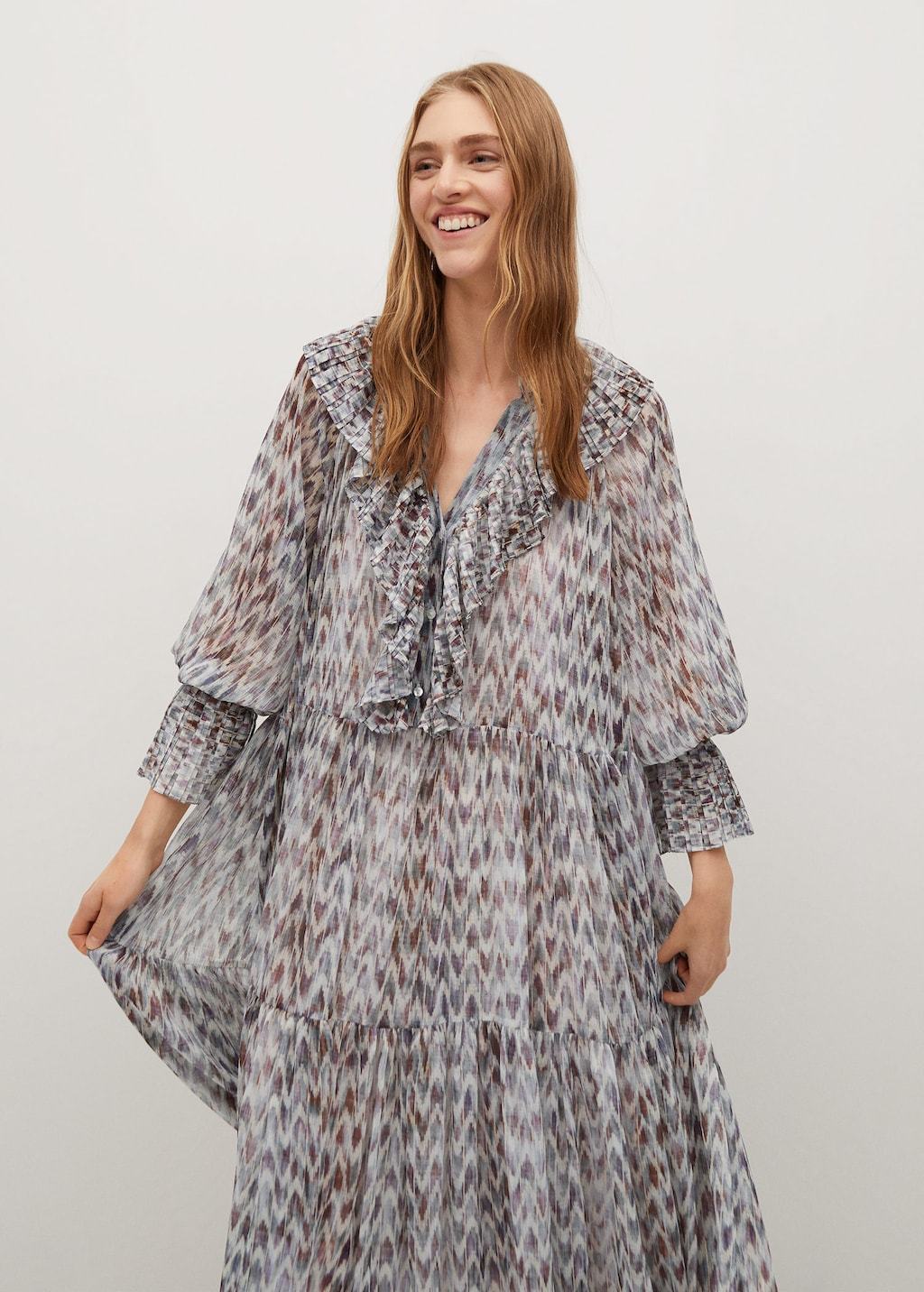 Ruffled printed dress - Laurel Morgan