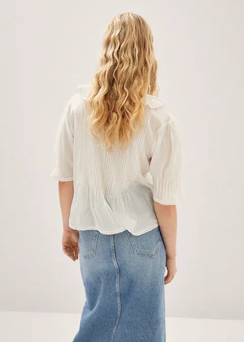 Ruffled puff sleeves blouse - Laurel Morgan