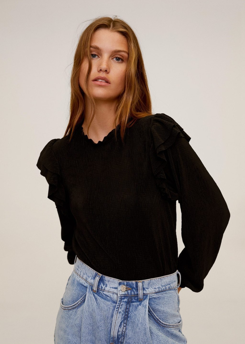 Ruffles pleated t-shirt - Laurel Morgan