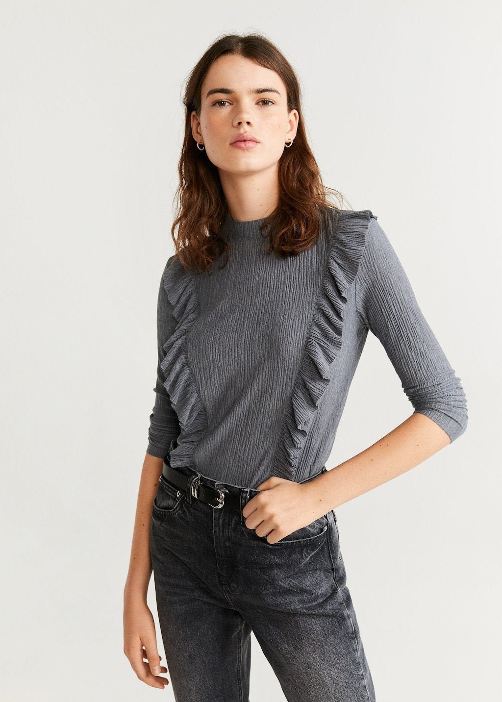 Ruffles pleated t-shirt - Laurel Morgan