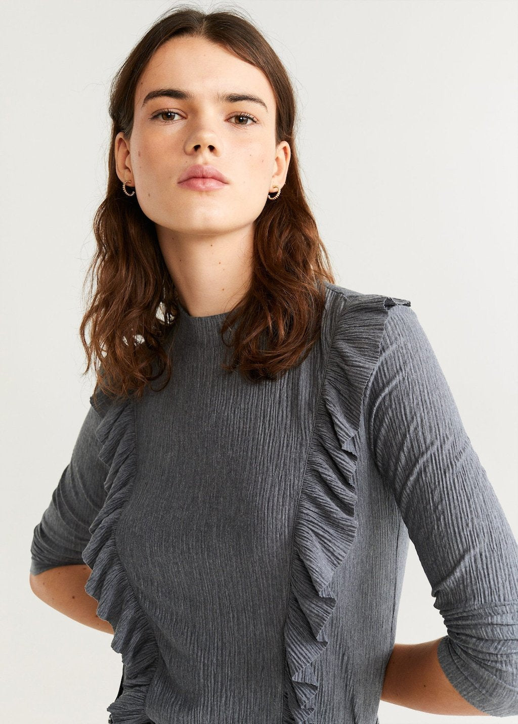 Ruffles pleated t-shirt - Laurel Morgan