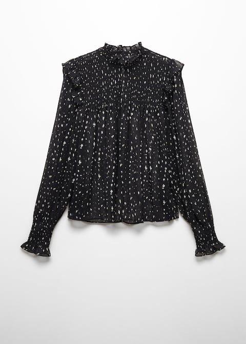 Ruffles printed blouse - Laurel Morgan