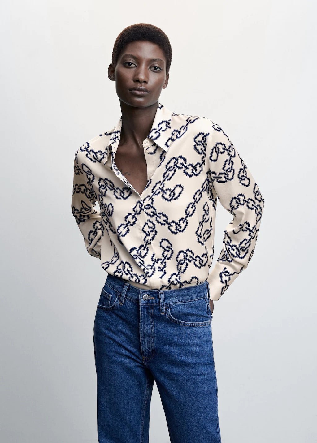 Satin finish flowy shirt - Laurel Morgan