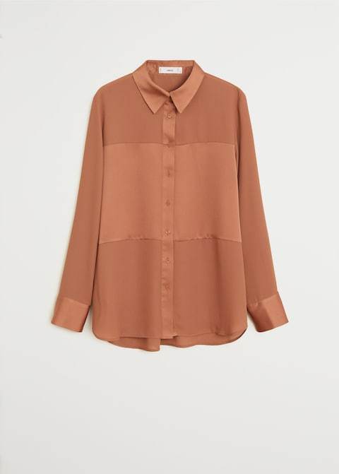 Satin finish flowy shirt - Laurel Morgan