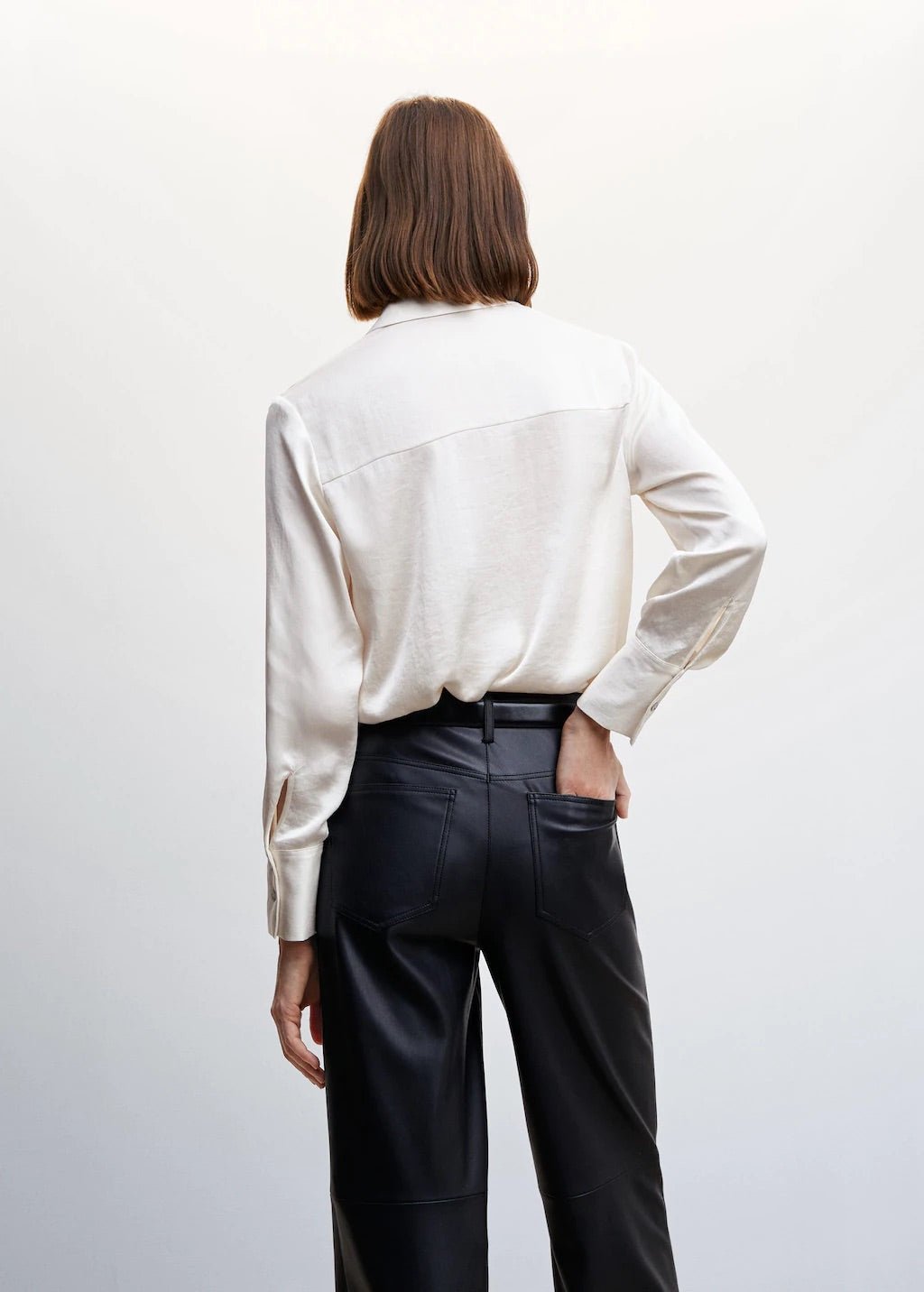 Satin finish flowy shirt - Laurel Morgan