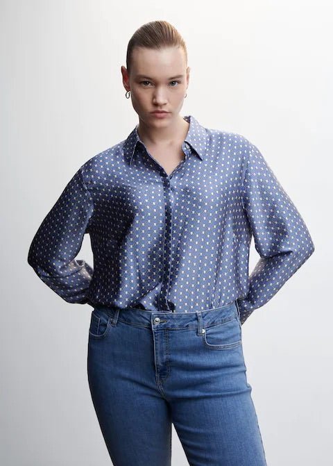 Satin finish flowy shirt - Laurel Morgan