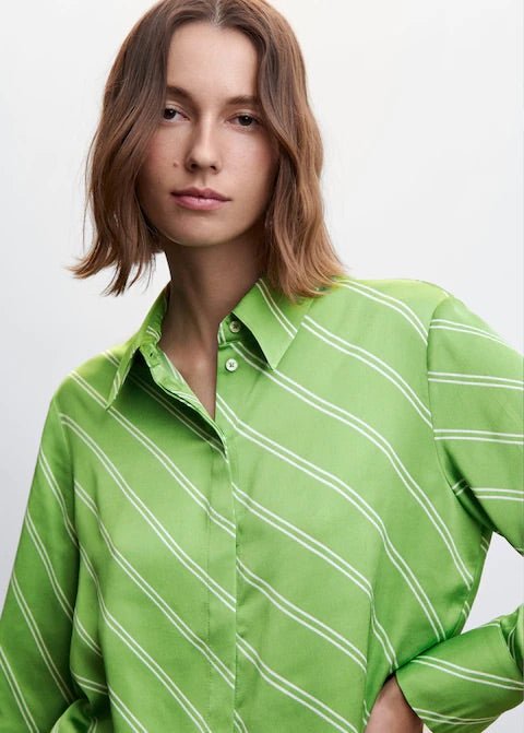 Satin finish flowy shirt - Laurel Morgan