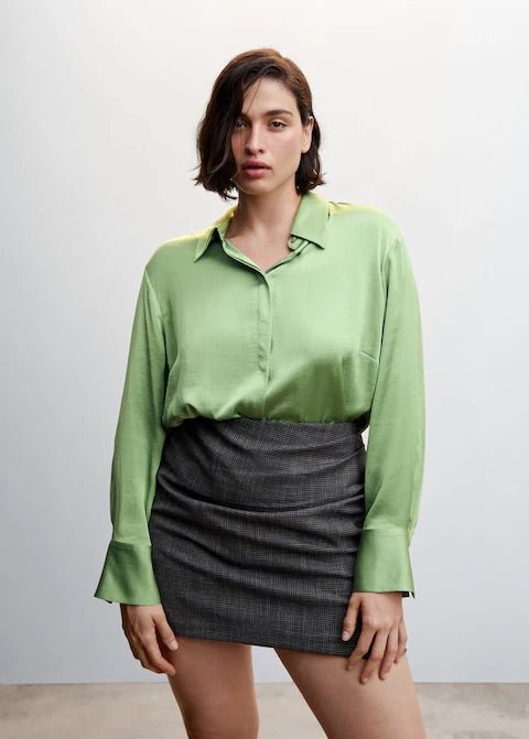 Satin finish flowy shirt - Laurel Morgan