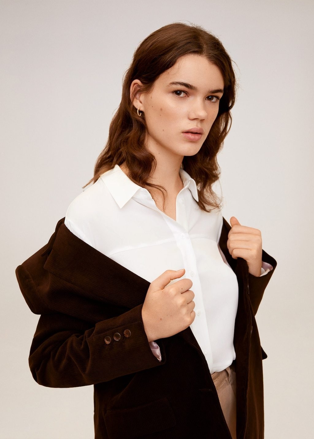 Satin finish flowy shirt - Laurel Morgan