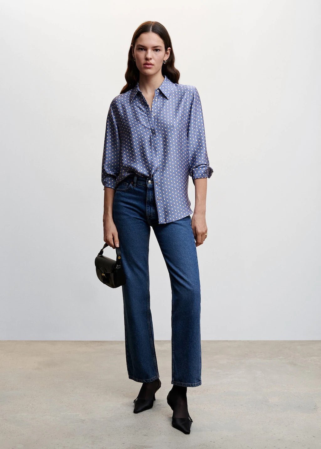 Satin finish flowy shirt - Laurel Morgan