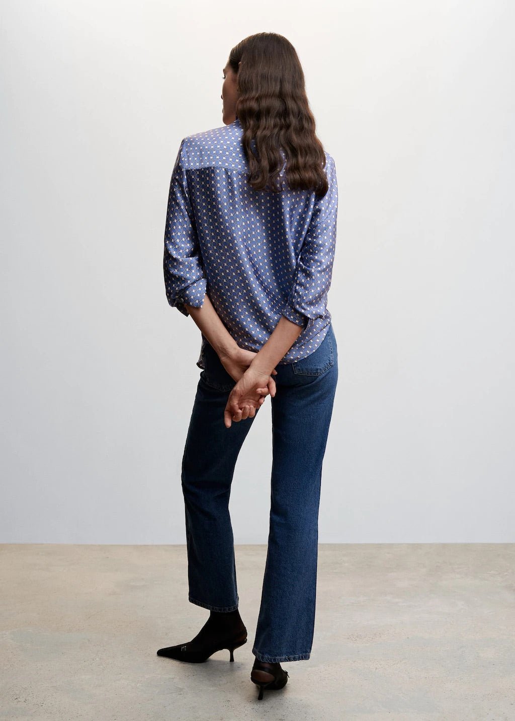 Satin finish flowy shirt - Laurel Morgan