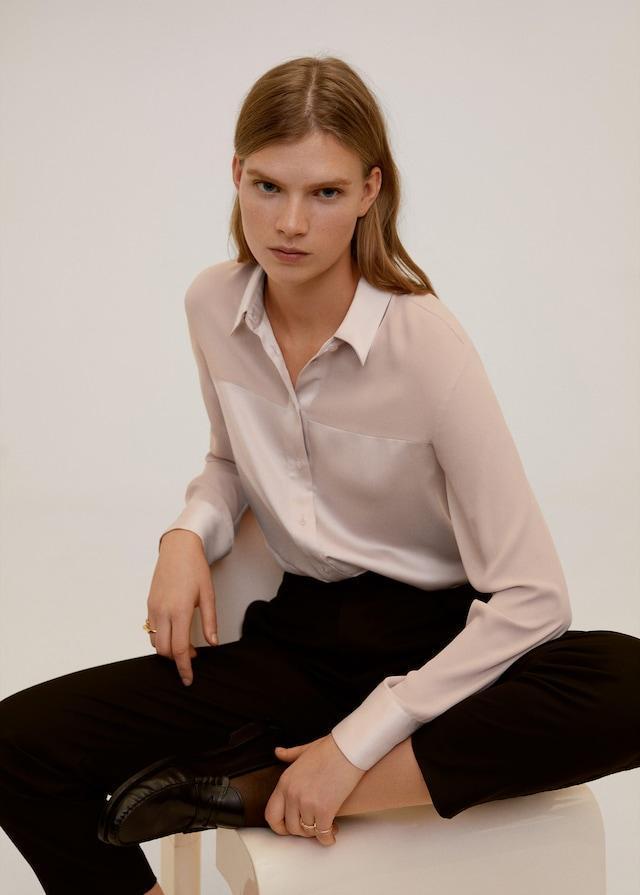 Satin finish flowy shirt - Laurel Morgan