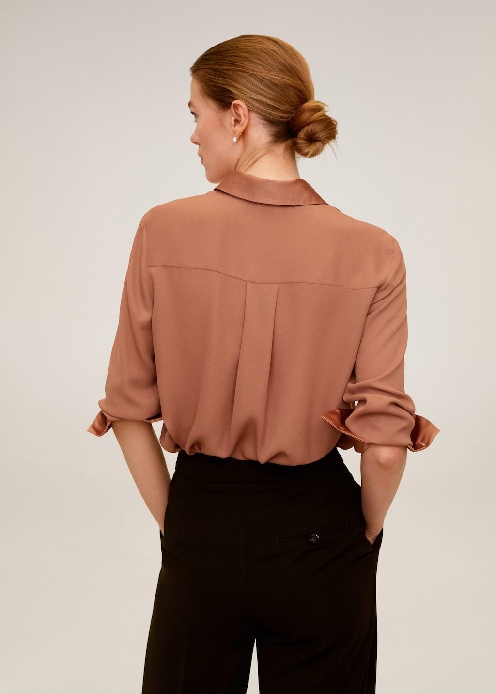 Satin finish flowy shirt - Laurel Morgan