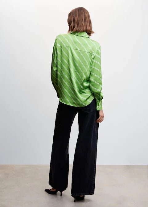 Satin finish flowy shirt - Laurel Morgan