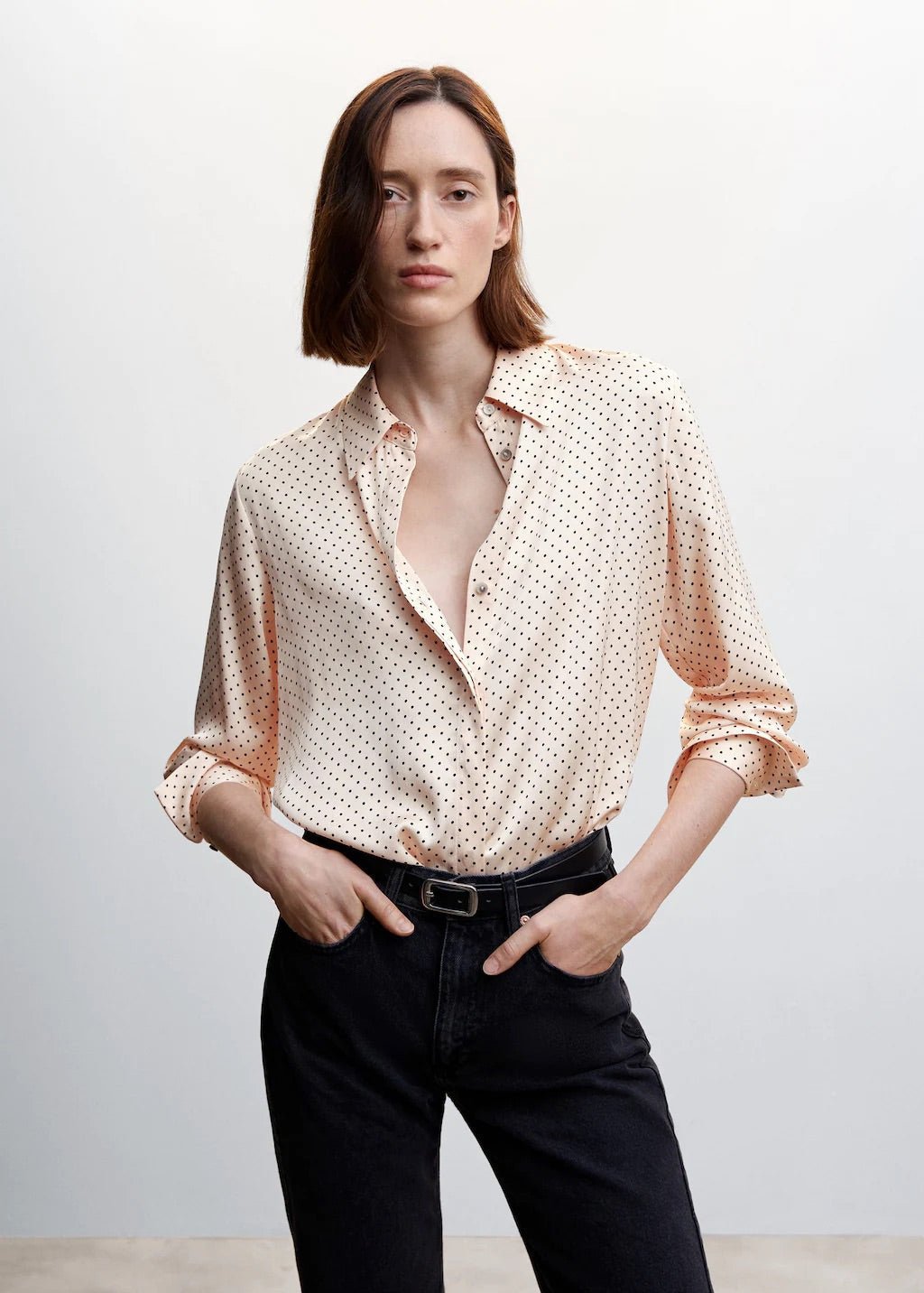 Satin finish flowy shirt - Laurel Morgan