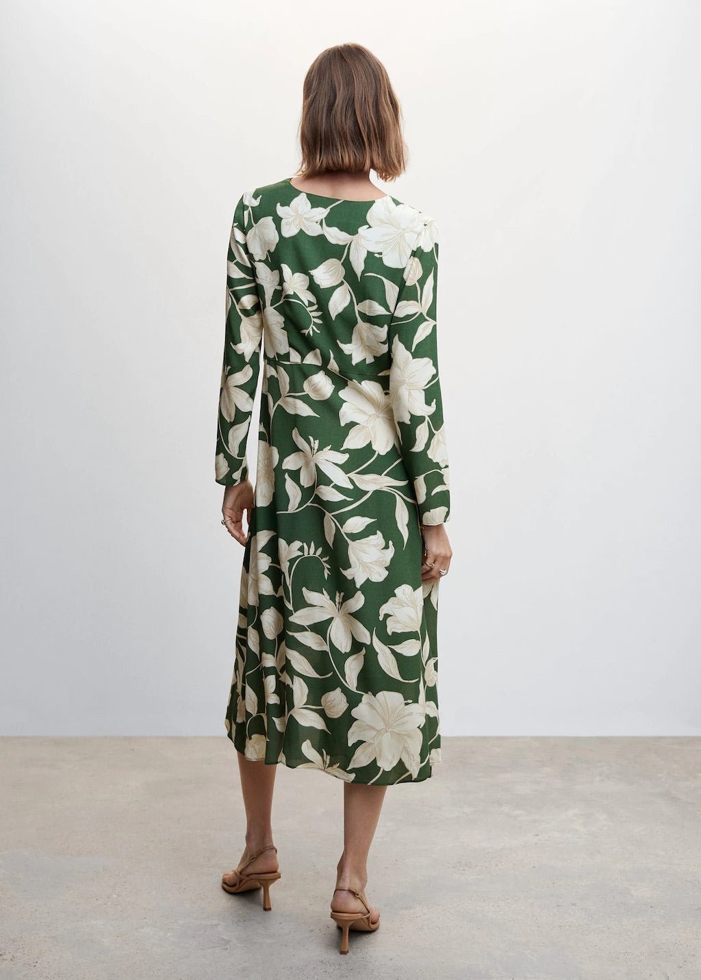 Satin floral dress - Laurel Morgan