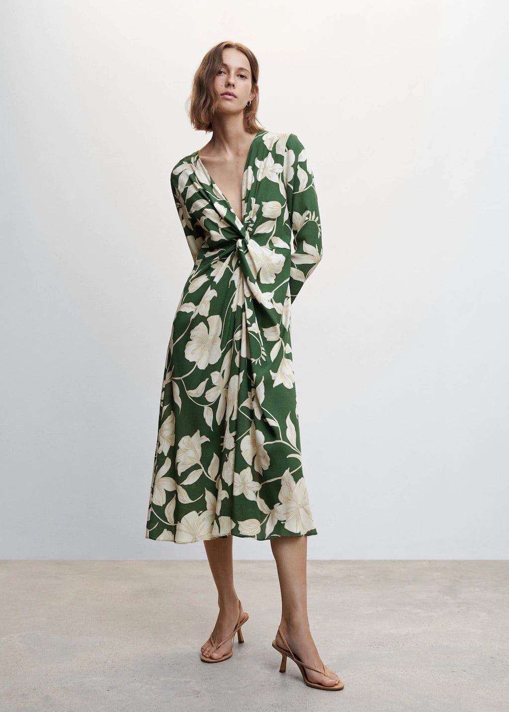 Satin floral dress - Laurel Morgan