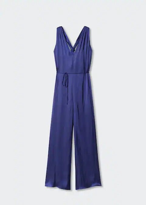 Satin jumpsuit cross back - Laurel Morgan