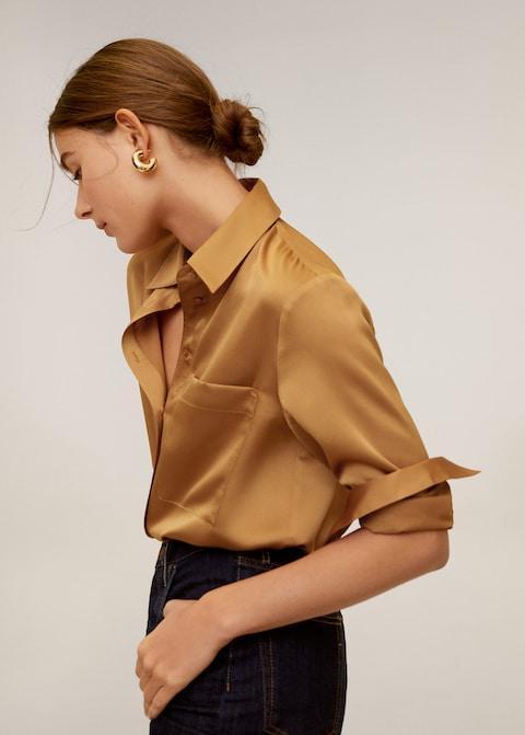 Satin pocket shirt - Laurel Morgan