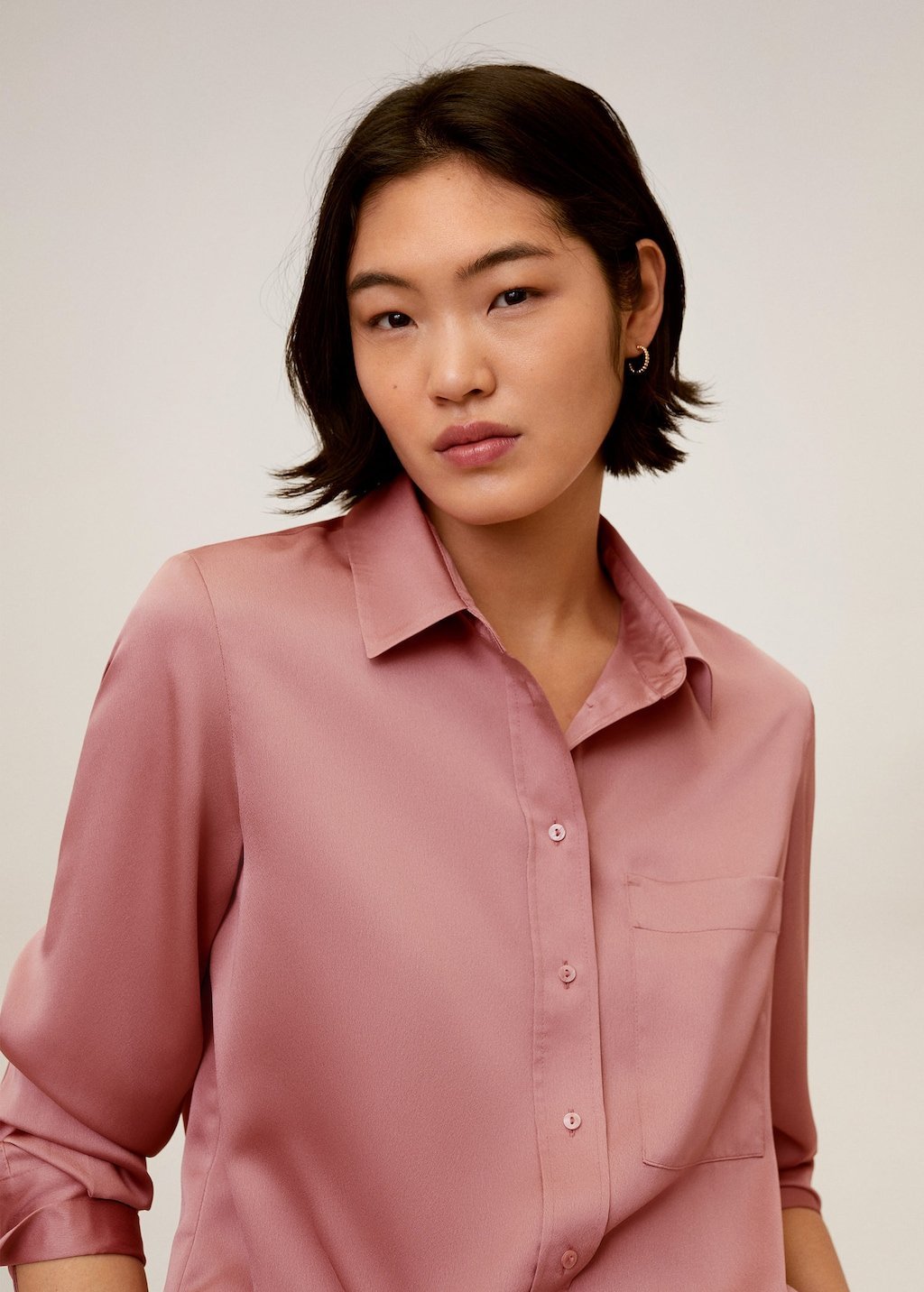 Satin pocket shirt - Laurel Morgan