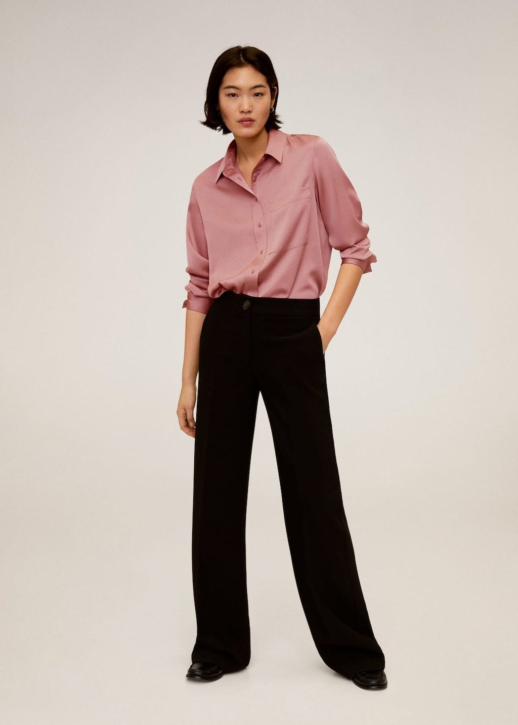 Satin pocket shirt - Laurel Morgan