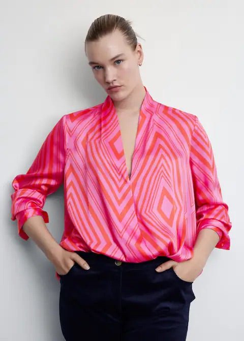 Satin print blouse - Laurel Morgan