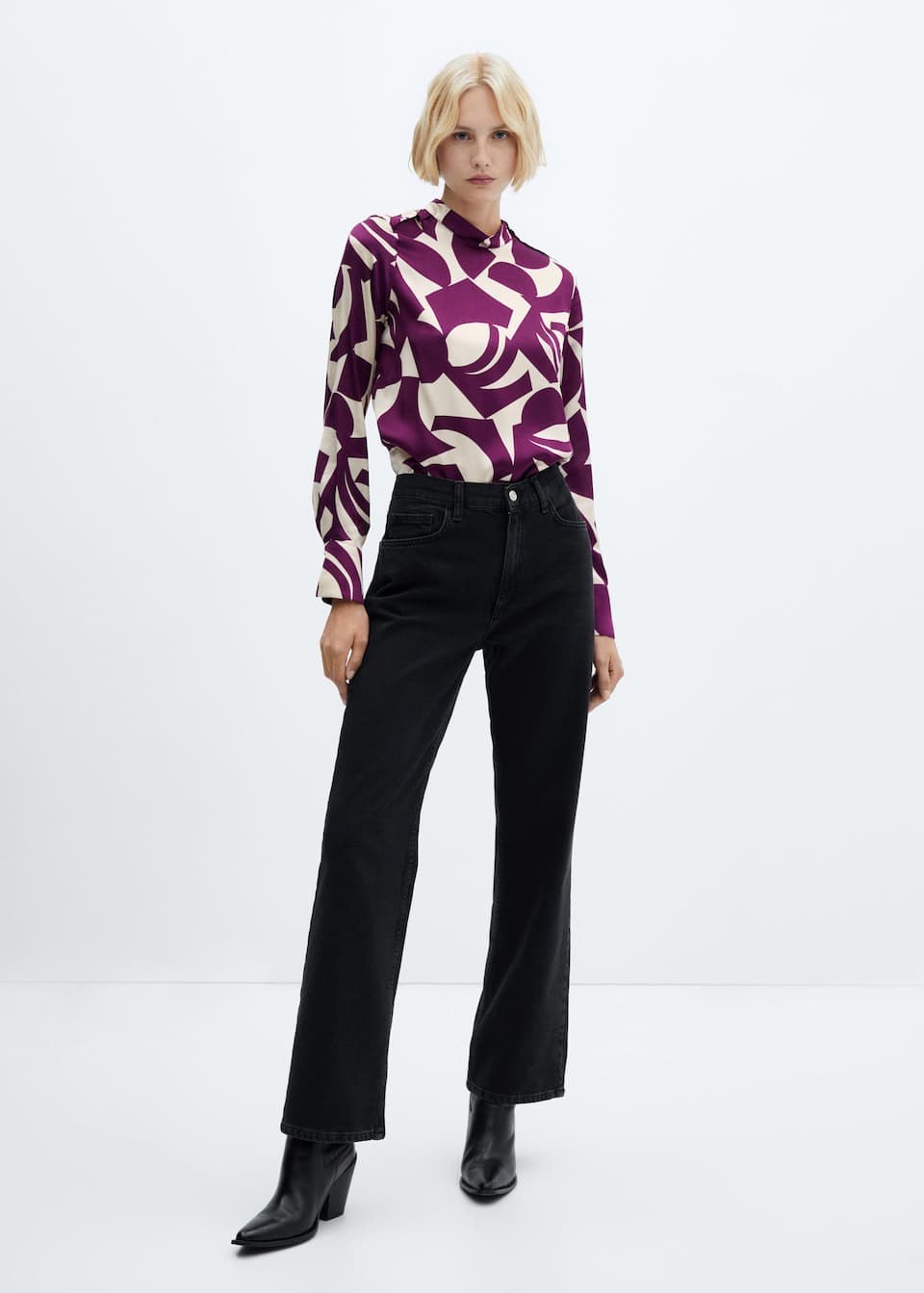 Satin print blouse - Laurel Morgan