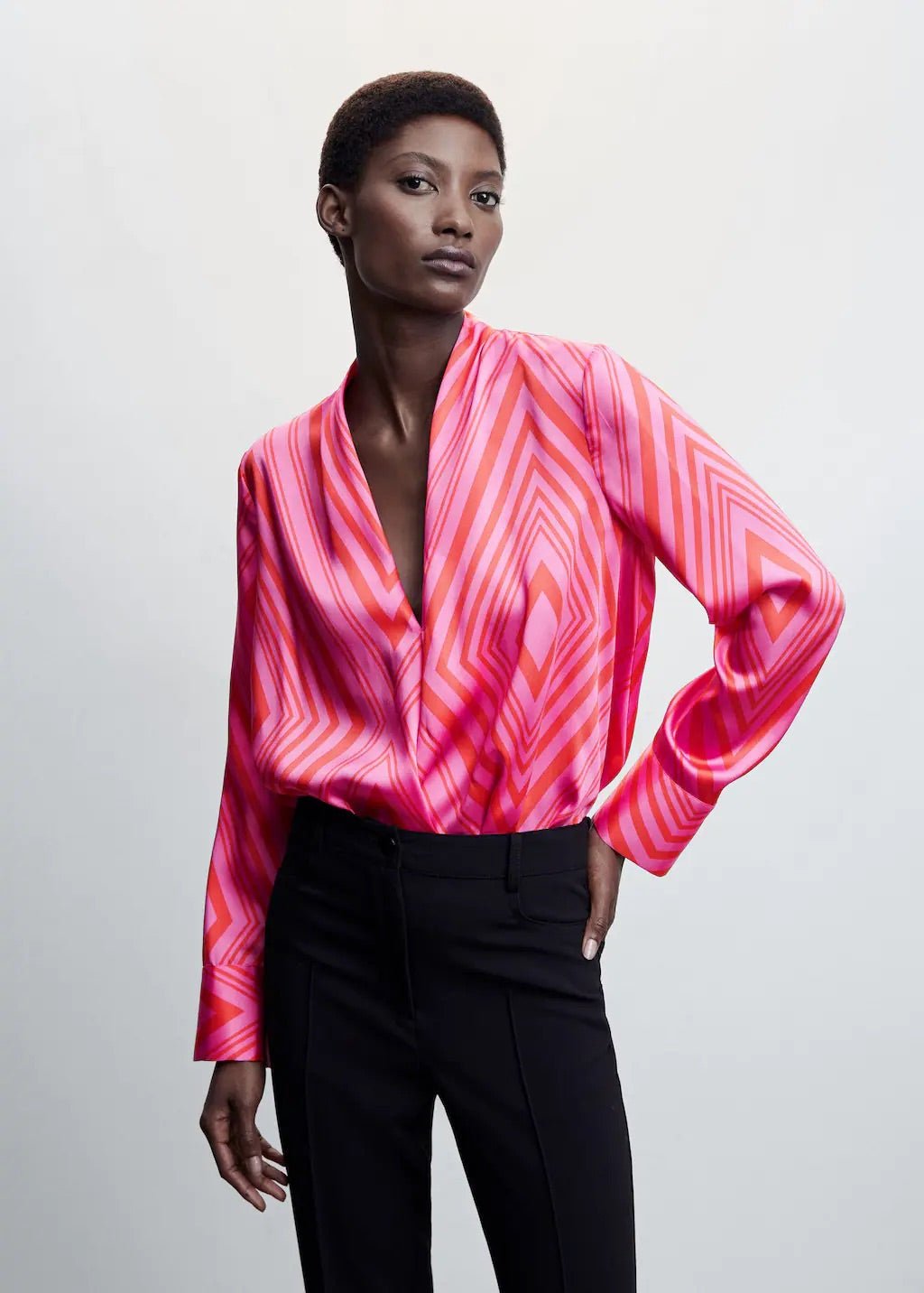 Satin print blouse - Laurel Morgan