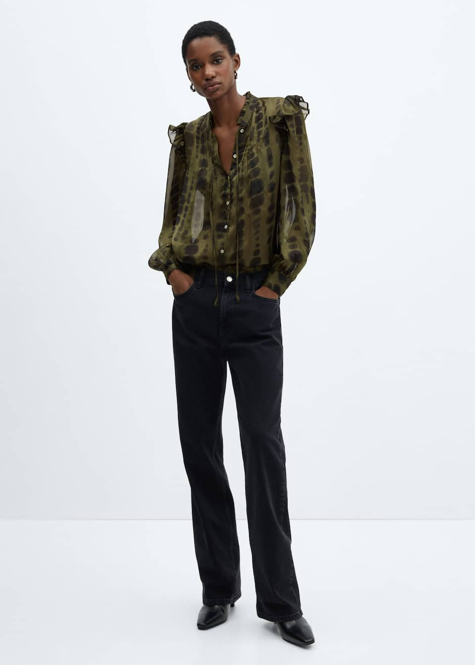 Satin print blouse - Laurel Morgan