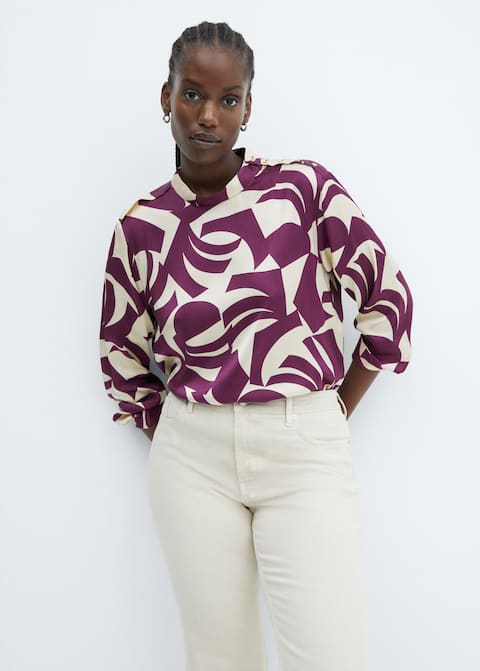 Satin print blouse - Laurel Morgan