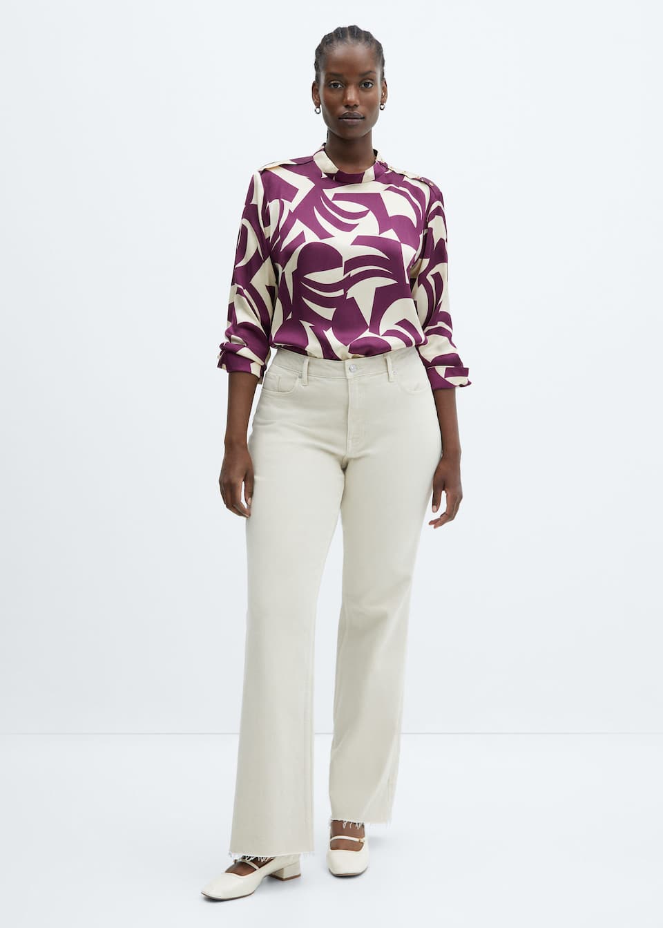 Satin print blouse - Laurel Morgan