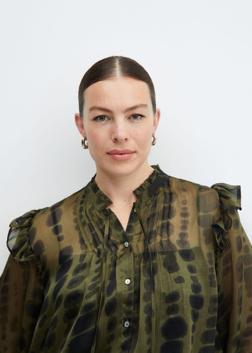 Satin print blouse - Laurel Morgan