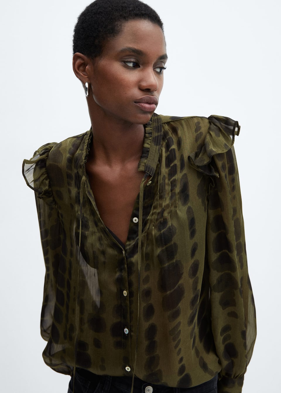 Satin print blouse - Laurel Morgan