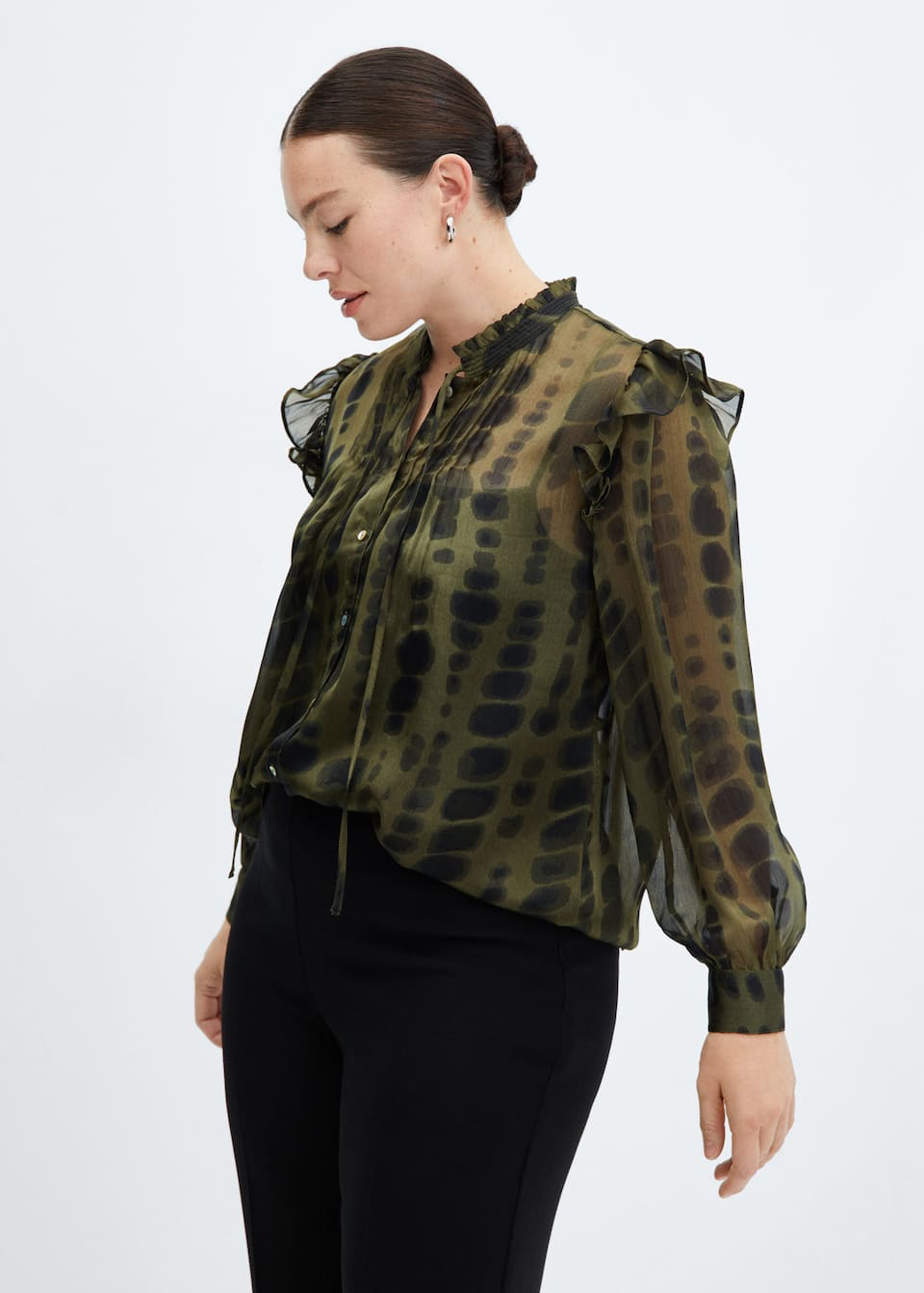 Satin print blouse - Laurel Morgan