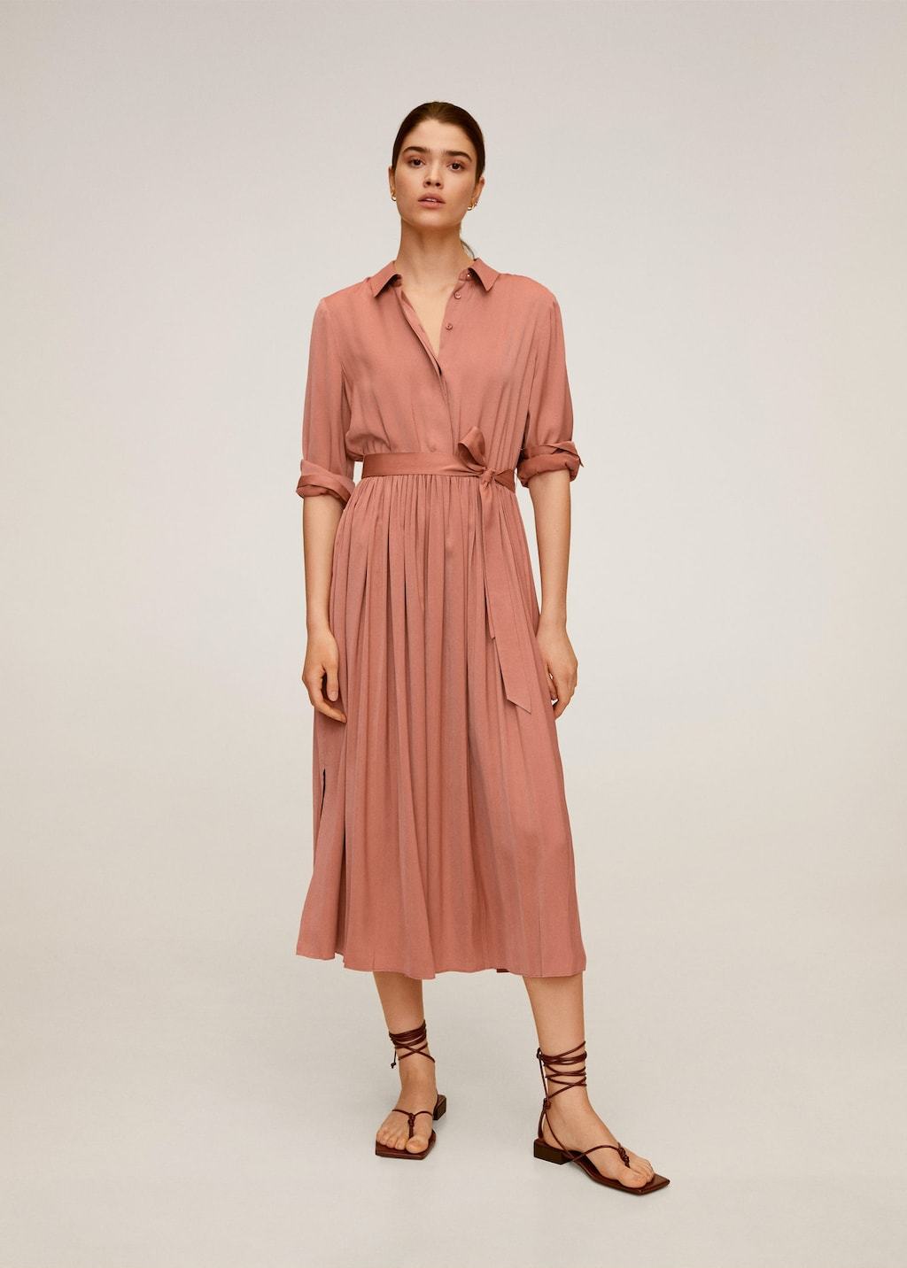 Satin shirt dress - Laurel Morgan