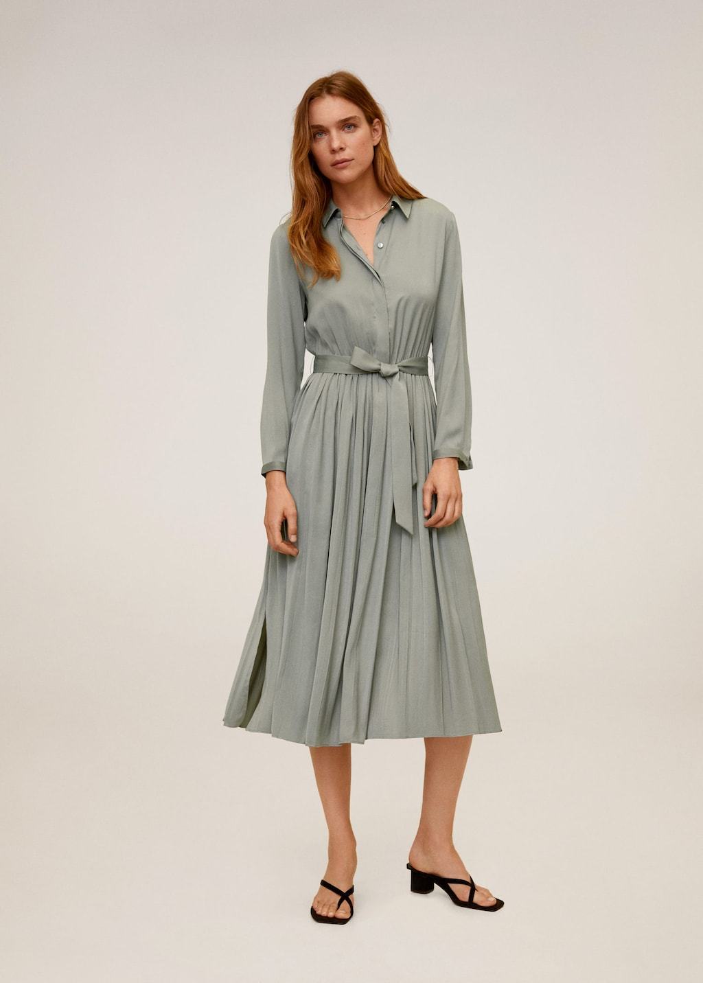 Satin shirt dress - Laurel Morgan