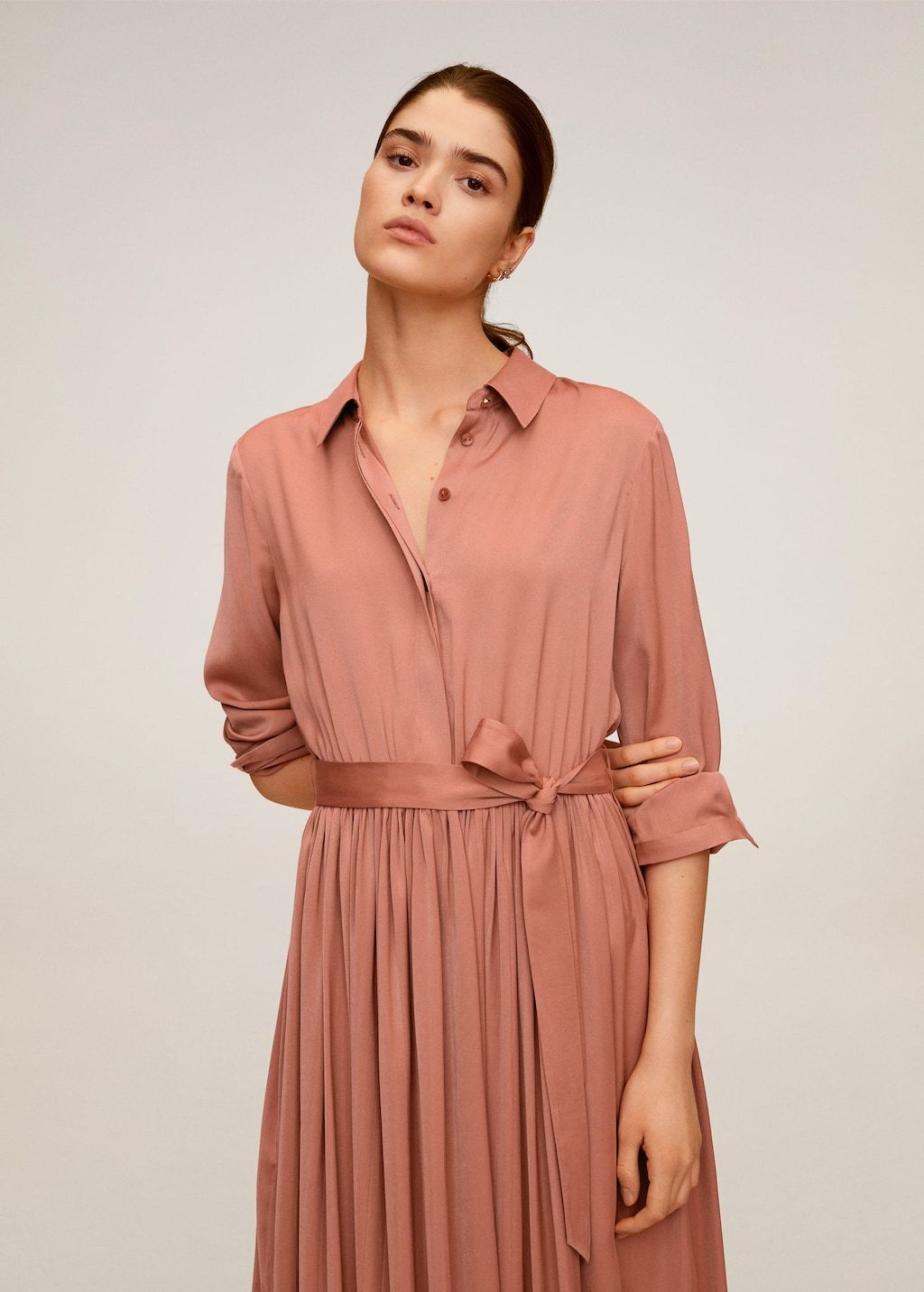 Satin shirt dress - Laurel Morgan