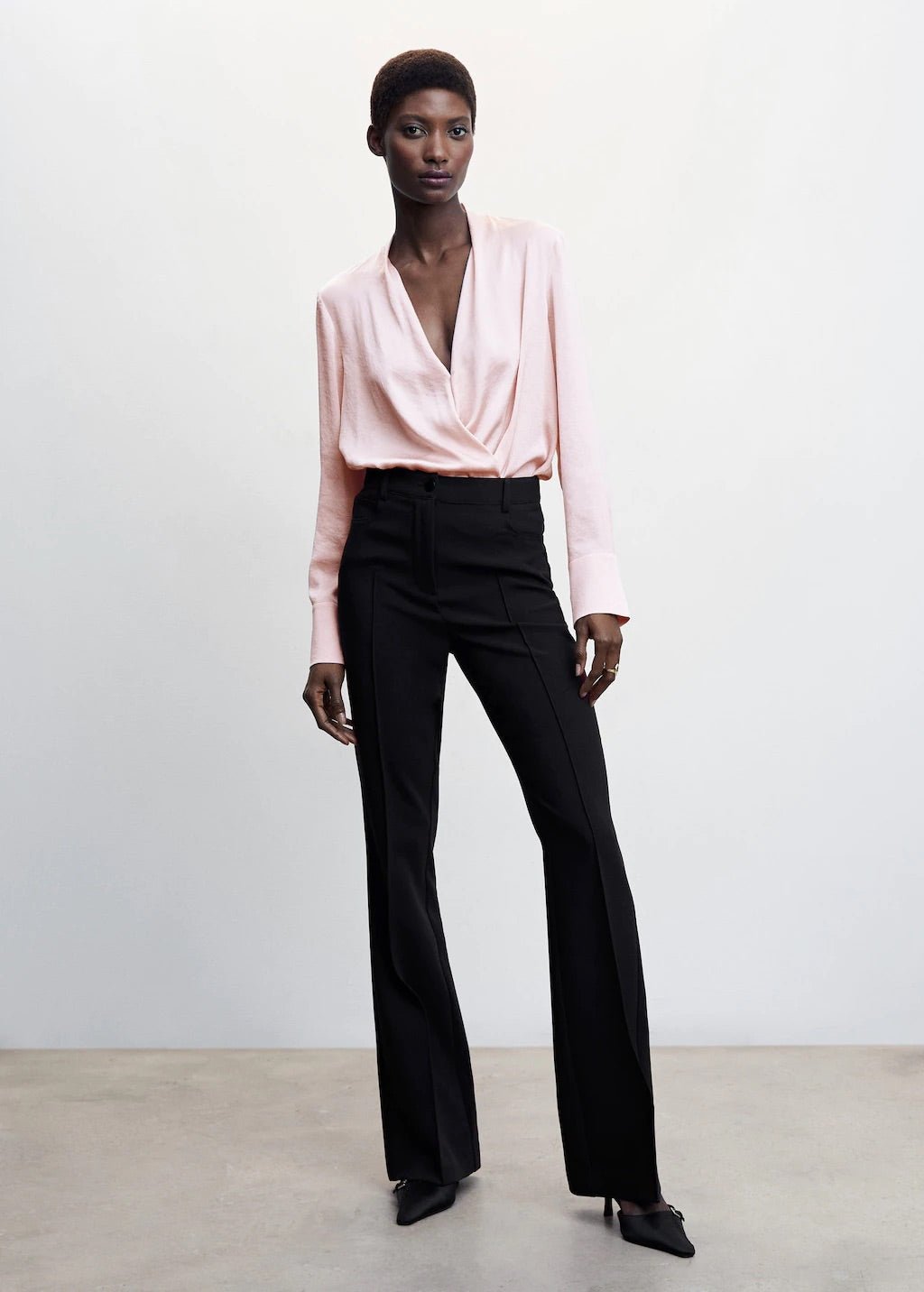 Satin wrap blouse - Laurel Morgan