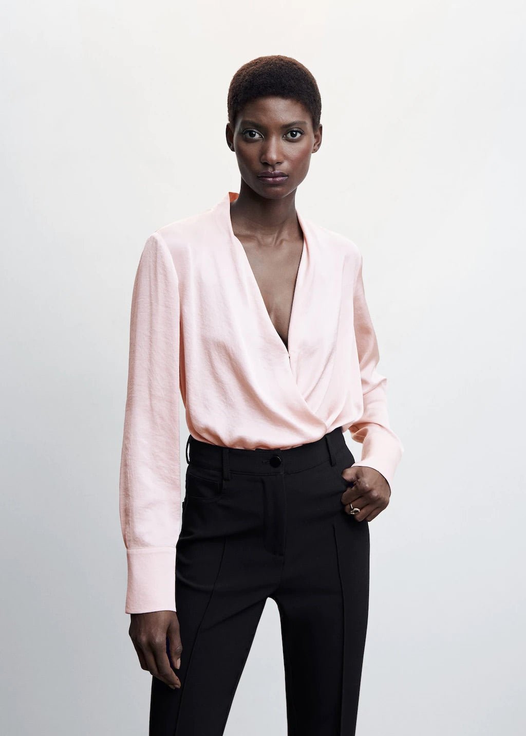 Satin wrap blouse - Laurel Morgan