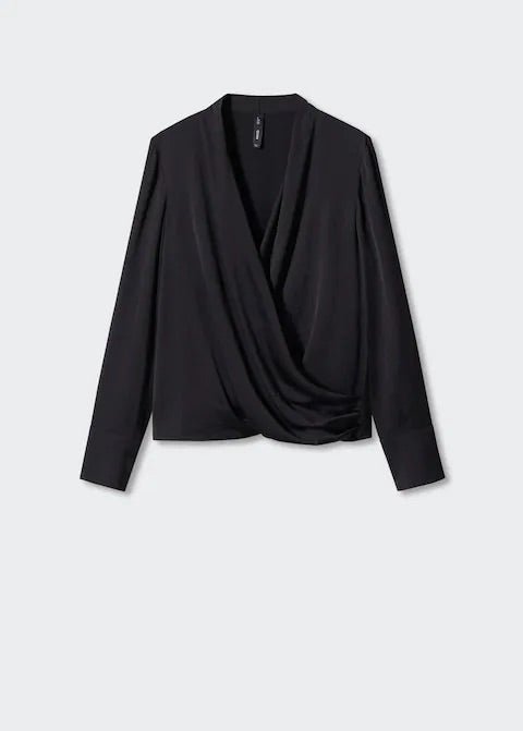 Satin wrap blouse - Laurel Morgan