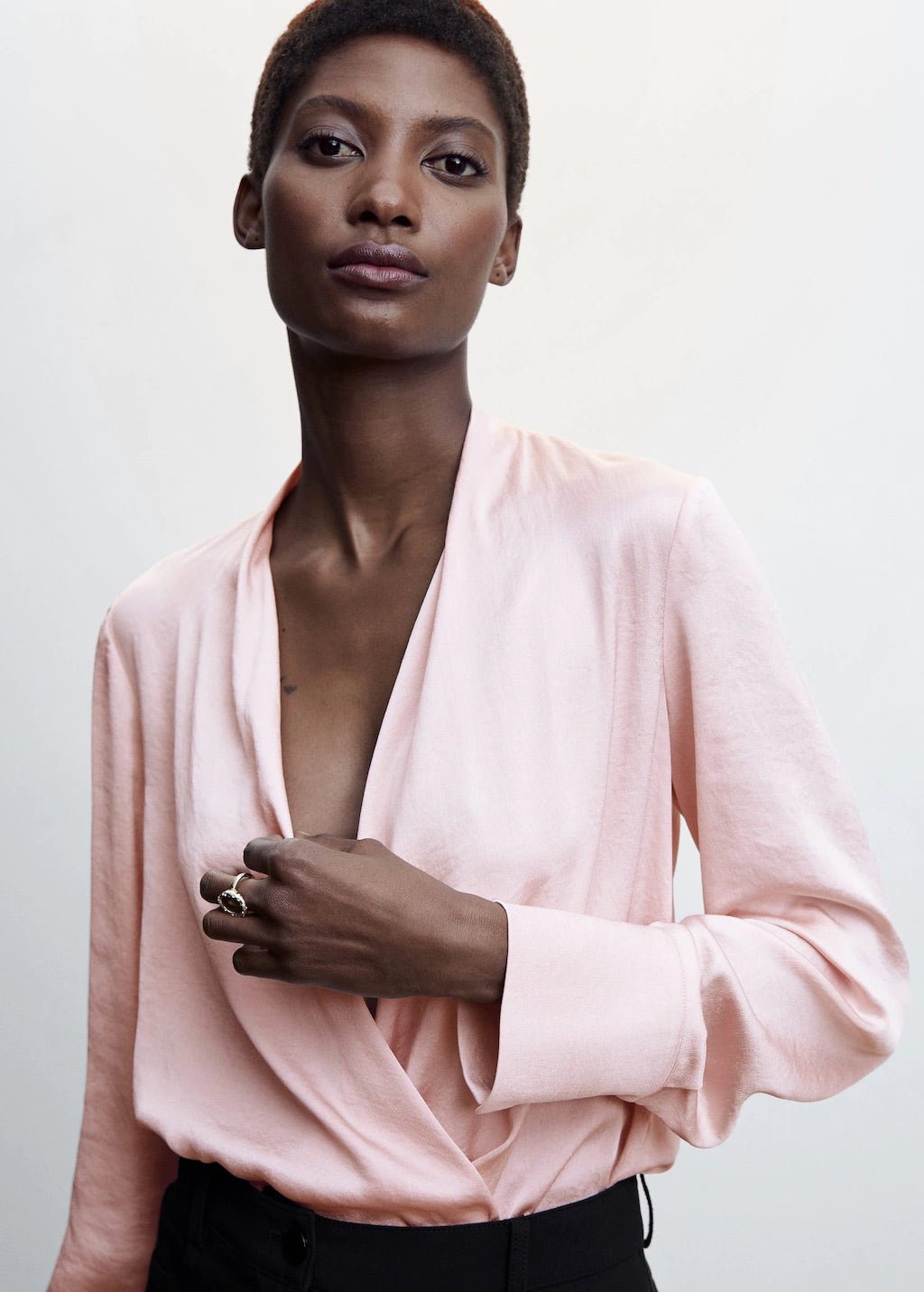 Satin wrap blouse - Laurel Morgan